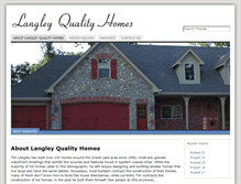 Tablet Screenshot of langleyqualityhomes.com